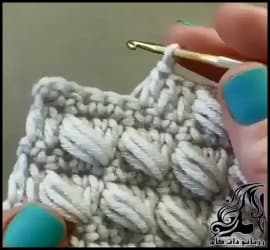 بافتنی و آموزش یک مدل بافت زیبا با قلاب - Learn20a20beautiful20texture20model20with20hooks 01