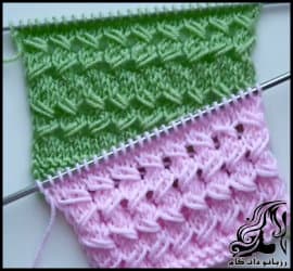 بافتنی و آموزش بافت مدل بافت نخ کش چپ و راستی - Left20and20right20yarn20weave20model 01