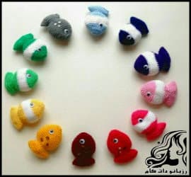 بافتنی و آموزش بافت ماهی کوچولو برای سفره هفت سین - Little20fish20texture20for20Haft20Sein20table 01