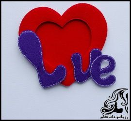 آموزش ساخت قاب عکس نمدی لاو - Love picture frame 08 compressor