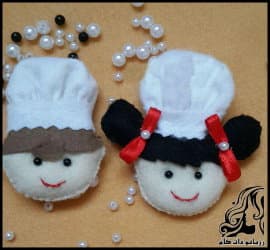 آموزش تصویری ساخت مگنت سرآشپز نمدی - Magnet20Chef 07