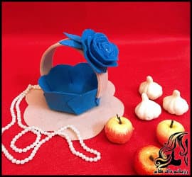 آموزش ساخت سبد نمدی برای هفت سین به همراه الگو - Making20Felt20basket20For20Haft20sin 10