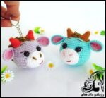 عروسک بافی و آموزش بافت آویز عروسک گاو - Making20a20cow20doll20pendant 09
