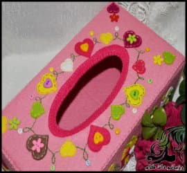 کاردستی و ایده ای برای ساخت جا دستمال کاغذی نمدی - Making20a20felt20paper20napkin20holder 22