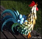 آموزش مرحله ای ساخت خروس با شانه تخم مرغ - Making20cock20with20egg20comb 22
