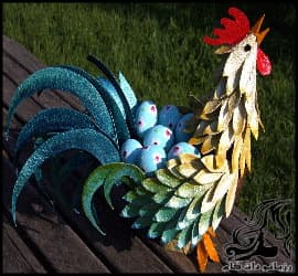 آموزش مرحله ای ساخت خروس با شانه تخم مرغ - Making20cock20with20egg20comb 22