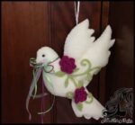 کاردستی و آموزش ساخت آویز کبوتر نمدی - Making20felt20pigeons 12