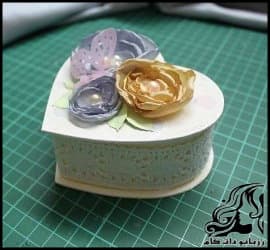 چگونه یک جعبه کادو دست ساز به شکل قلب درست کنیم؟ - Making20heart20shaped20gift20box 10