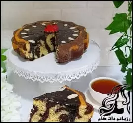 طرز تهیه کیک مرمری بدون نیاز به فر - Marble20cake20without20oven20recipe 01