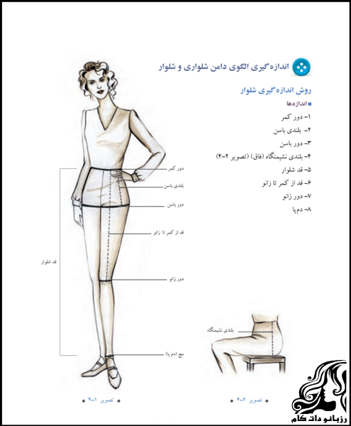 آموزش و راهنمای اندازه گیری اندام در خیاطی به روش مولر