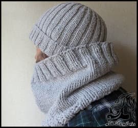 بافتنی و آموزش بافت ست شال و کلاه مردانه - Mens20scarf20and20hat20set20texture 01