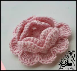 بافتنی و آموزش بافت گل رز متری یا نواری - Metered20or20striped20rose20texture 02