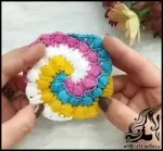آموزش گام به گام بافت موتیف زیبا برای زیرلیوانی‌های دست‌ساز - Motif20for20handmade20coasters20tutorial