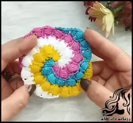 آموزش گام به گام بافت موتیف زیبا برای زیرلیوانیهای دستساز - Motif20for20handmade20coasters20tutorial
