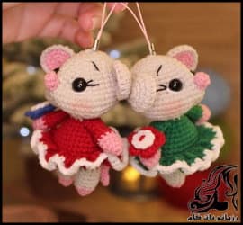 بافتنی و آموزش تصویری بافت جاکلیدی موش کوچولو - Mouse20keyring 12