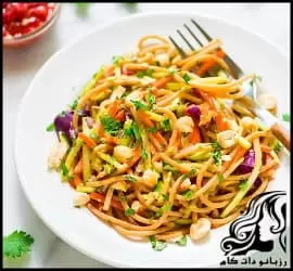 طرز تهیه سالاد نودل خوشمزه و چشم نواز - Noodle20salad20recipe 01