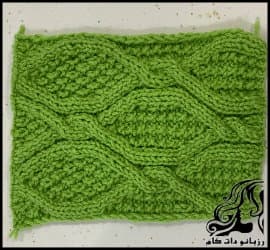 بافتنی و آموزش بافت مدل جودانه یک رو - One20sided20barley20knitted20tutorial 01