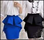 آموزش رسم الگو خیاطی دامن مجلسی پله ای - Peplum20Skirt 12