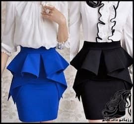 آموزش رسم الگو خیاطی دامن مجلسی پله ای - Peplum20Skirt 12