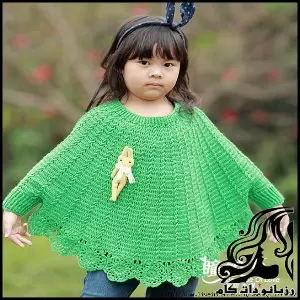بافتنی و راهنمای بافت پانچو دخترانه - Poncho20for20girls20knitted20and20crocheted 01