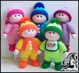 بافتنی و آموزش بافت عروسک بچه های رنگین کمان - Rainbow20kids20doll20texture 10