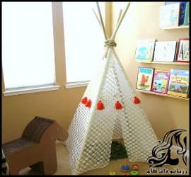آموزش تصویری ساخت خانه سرخ پوستی - Redskin20House20For20Children 14