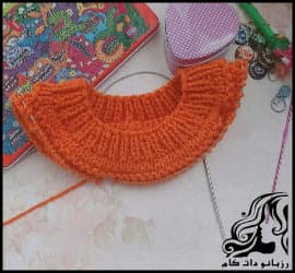 بافتنی و آموزش بافت یقه گرد به همراه فیلم فارسی - Round20neck20texture20tutorial 01