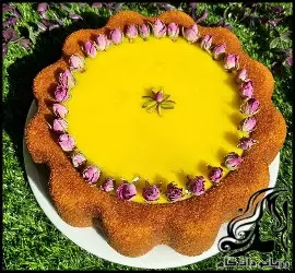 طرز تهیه کیک دسر زعفرانی خوشمزه - Saffron20dessert20cake20recipe 01