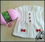 بافتنی و آموزش بافت سارافون دخترانه زیبا با میل - Sarafon20tissue20training 01
