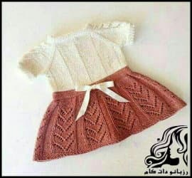 بافتنی و آموزش بافت سارافون شیک و زیبای دخترانه - Sarafon20weave20training 01
