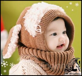 آموزش بافت کلاه یکسره عروسکی دخترانه دومیل - Scarf baby rabbit 05 compressor