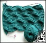 بافتنی و آموزش بافت شالگردن پیچ کشباف - Screw20neck20scarf20texture 01