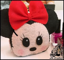 نمد دوزی و آموزش تصویری دوخت آویز کیف نمدی میکی موس - Sewing20Mickey20Mouse20felt20bag 08