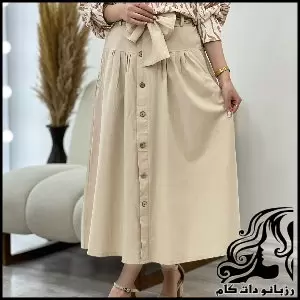 آموزش گامبهگام دوخت دامن لینن جلو دکمهدار برای مبتدیان - Sewing20a20button20front20linen20skirt20tutorial 02