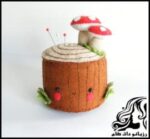 آموزش تصویری دوخت جاسوزنی نمدی به شکل تنه درخت - Sewing20pin20cushions20Felt 14