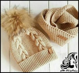بافتنی و آموزش بافت شال و کلاه دومیل پسرانه و دخترانه - Shawl20hat20for20boys20and20girls20tutorial 01