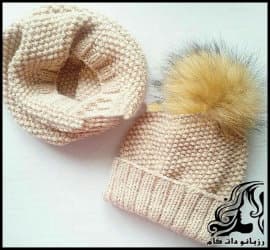 بافتنی و آموزش بافت شال و کلاه مدل مرواریدی - Shawl20hat20knitting20tutorial 01