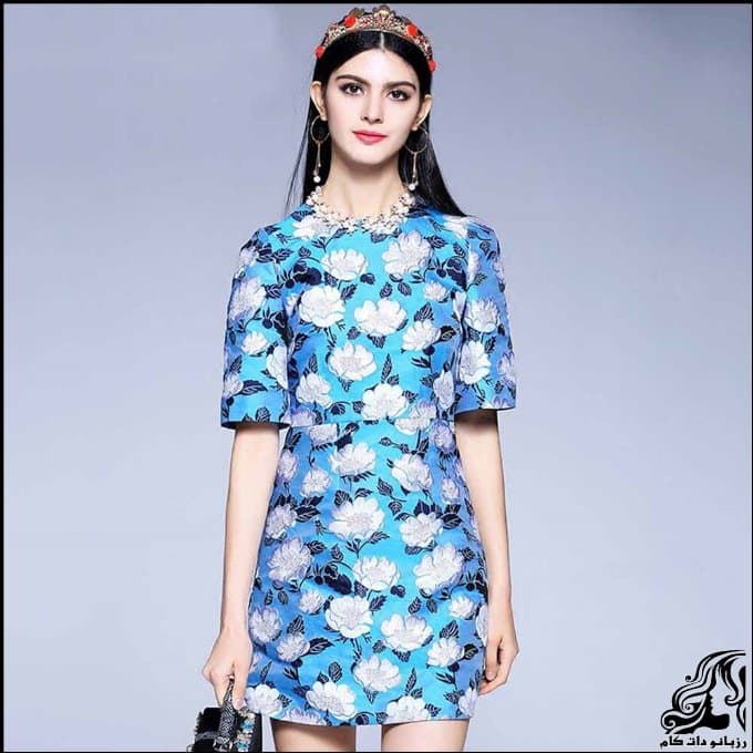 لباس بهاری زنانه جدید با طرح گلدار کوتاه