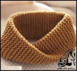 بافتنی و آموزش بافت شال گردن یقه اسکی ساده با پیچ - Simple20ski20collar20scarf20with20screws 01