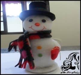 آموزش ساخت عروسک آدم برفی نمدی همراه با الگو - Snowman20Doll 43