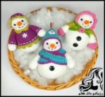 بافتنی و آموزش بافت عروسک آدم برفی قلاب بافی - Snowman20crocheted 04