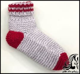 آموزش مرحله به مرحله بافت جوراب دومیل - Sock20knitting 03