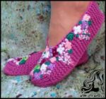 بافتنی و آموزش بافت پاپوش ساده و زیبای بهاری - Spring20shoes20texture 08