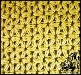 بافتنی و آموزش بافت ستاره ای به همراه فیلم و نقشه بافت - Stellar20texture 09