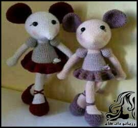 عروسک بافی و آموزش گام به گام بافت عروسک موش - Step by step20tutorial20on20mouse20doll20tissue 01