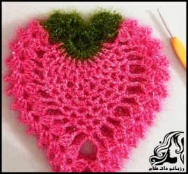 بافتنی و آموزش بافت اسکاج توت فرنگی - Strawberry20skewer20texture 01
