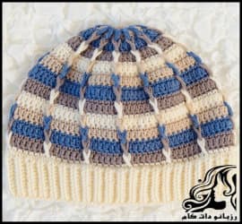 آموزش بافت کلاه راه راه پسرانه به همراه نقشه بافت - Striped20hat20for20a20boy 04