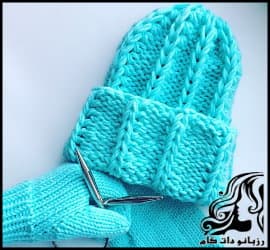 بافتنی و آموزش بافت کلاه دومیل زنانه بسیار شیک و زیبا - Stylish20and20beautiful20womens20hat20texture 01