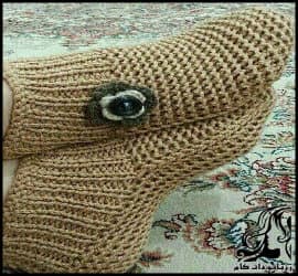بافتنی و آموزش بافت پاپوش شیک زنانه - Stylish20womens20slippers20texture 01