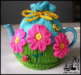 بافتنی و آموزش بافت روکش قوری - Teapot20cover20texture 01